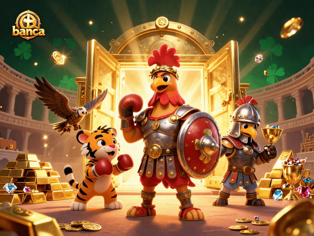 Experience the excitement of banca as the gladiator rooster and his companions engage in a thrilling treasure hunt.