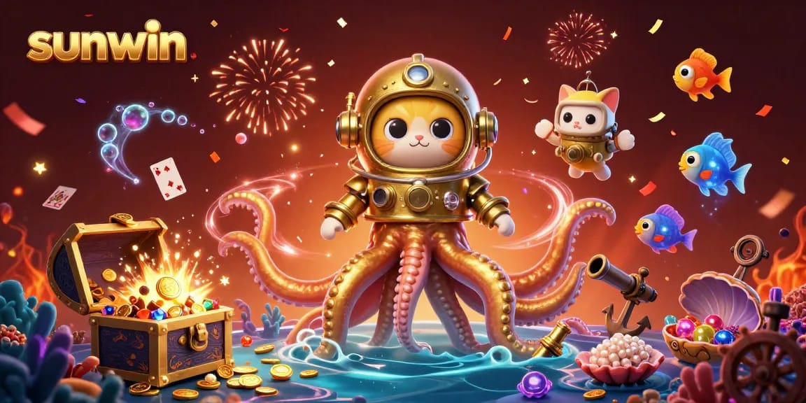 Engage with sunwin through a captivating 3D underwater treasure hunt filled with excitement.
