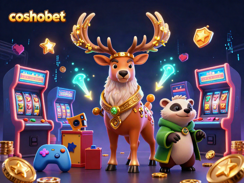 Engage with cosmobet's vibrant 3D casino scene featuring animated characters and dynamic gaming elements.