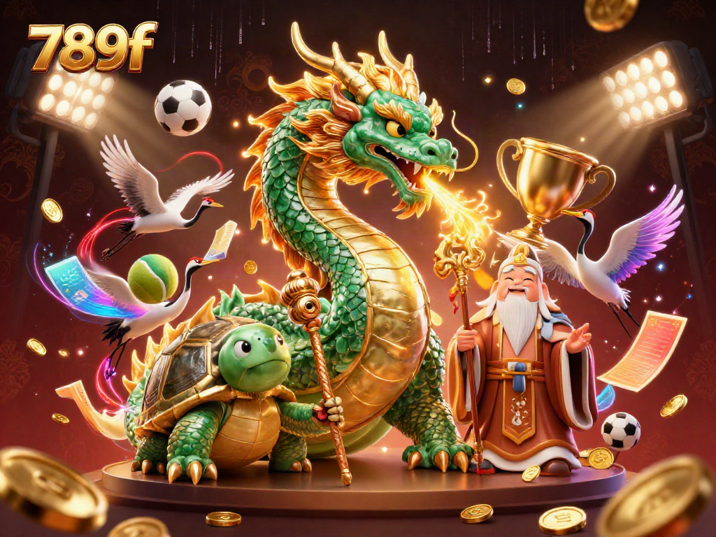 Experience vibrant gaming action with 789f's rich 3D scene showcasing luck and excitement.
