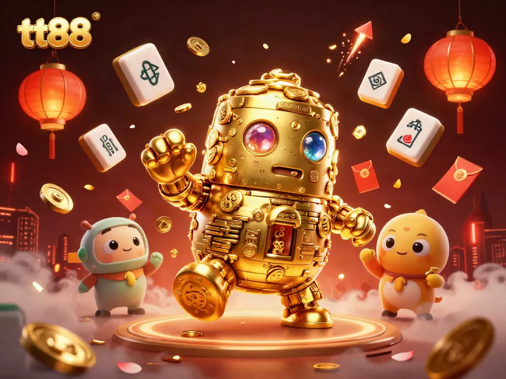 Engage in thrilling wins with the tt88 golden golem amid dynamic casino elements.
