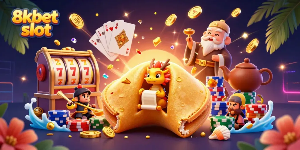 Experience thrilling 8xbet slot action with vibrant characters and dynamic casino elements.