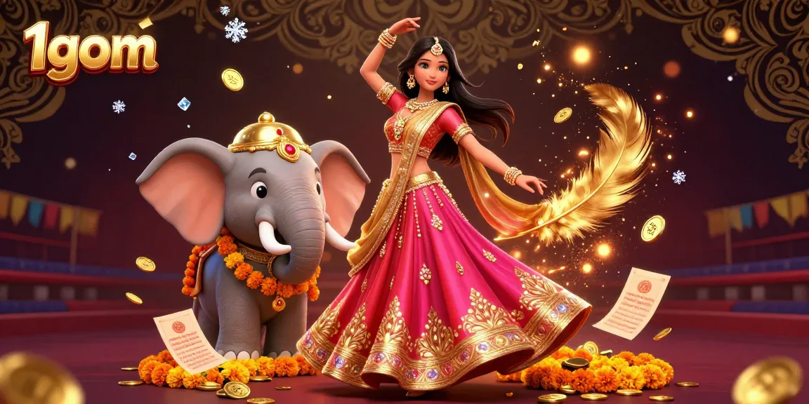 Experience thrilling sports betting with 1gom as a vibrant character celebrates in this lively gambling scene.