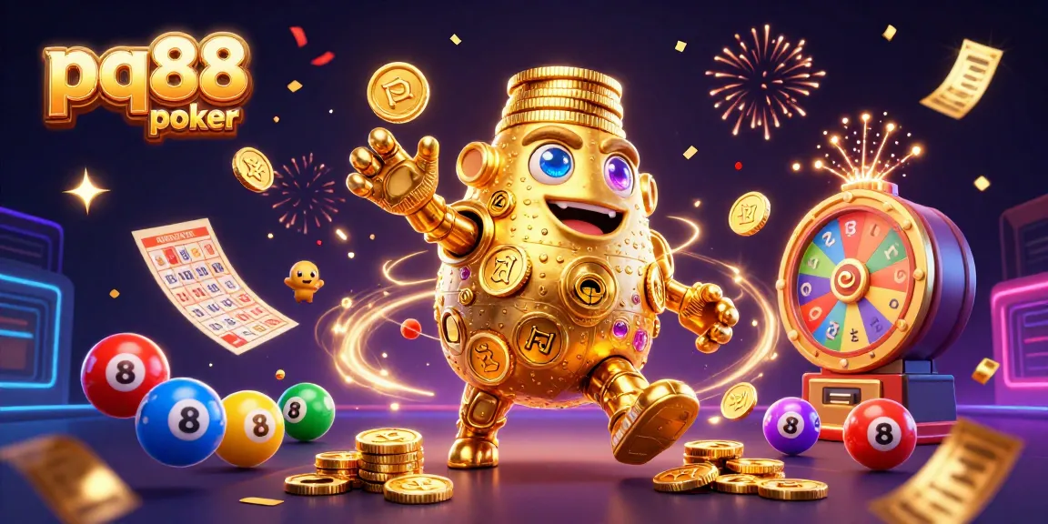 Experience thrilling games at pq88 poker with dynamic visuals of golden golems, lottery elements, and vibrant casino action.