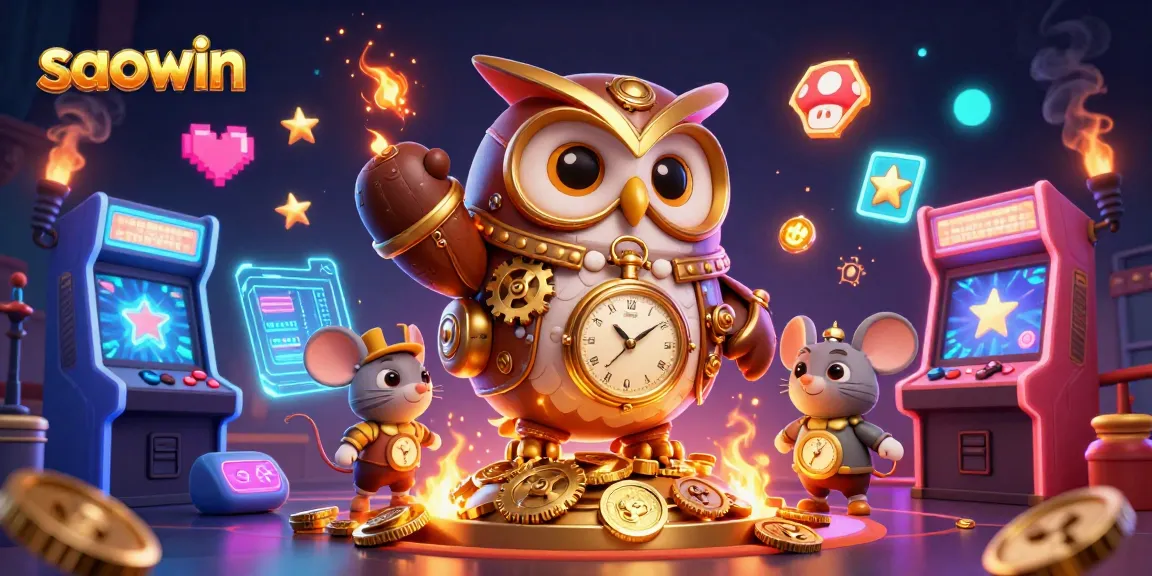 Play and win big at saowin with vibrant 3D digital artwork showcasing a lively casino atmosphere.