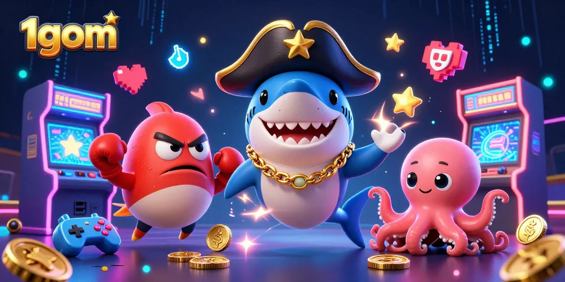 Win big with 1gom's engaging 3D casino experience showcasing vibrant characters and elements.
