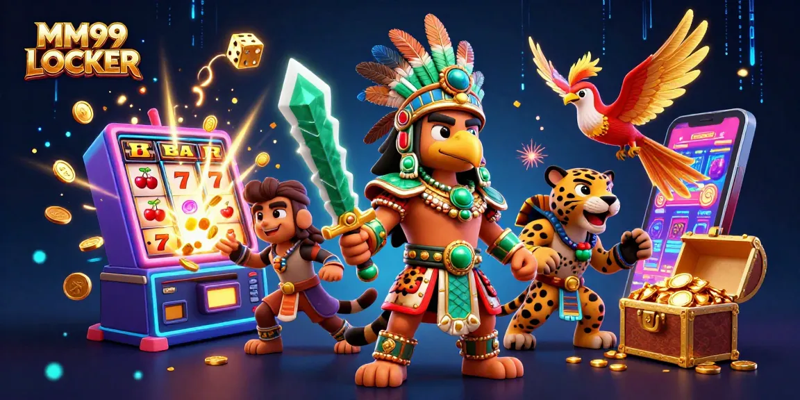 Experience the jackpot thrills at MM99 LOCKER with exciting slot machines and vibrant casino elements.