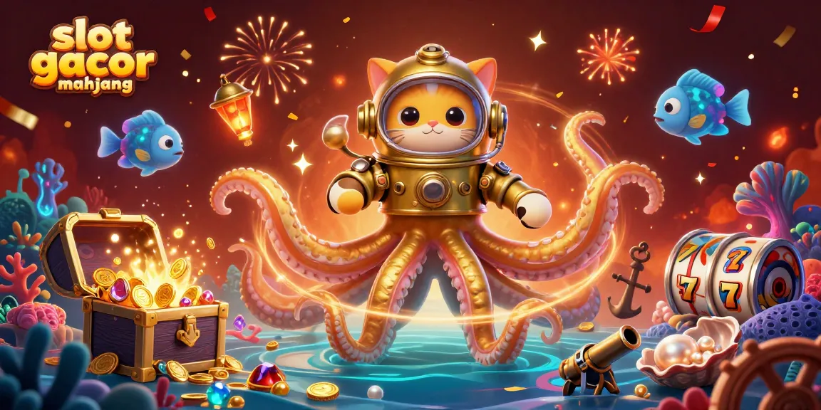 Experience thrilling wins with slot gacor mahjong as kraken and cat dive for treasures.