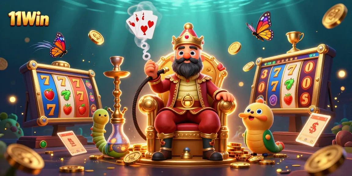 Experience the excitement of winning with 11Win's vibrant casino scene, showcasing engaging slot games.