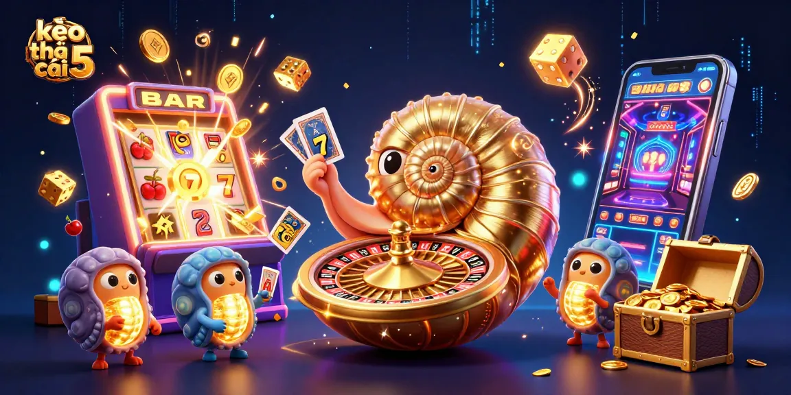 Experience the thrill of kèo nhà cái 5 with a vibrant 3D casino scene showcasing Epic Wins and exciting gameplay.