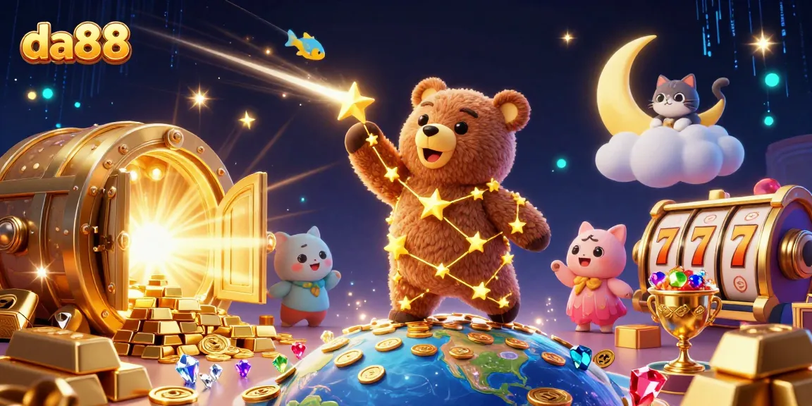 Engage with da88's thrilling gaming experience, exploring a magical casino filled with treasures.